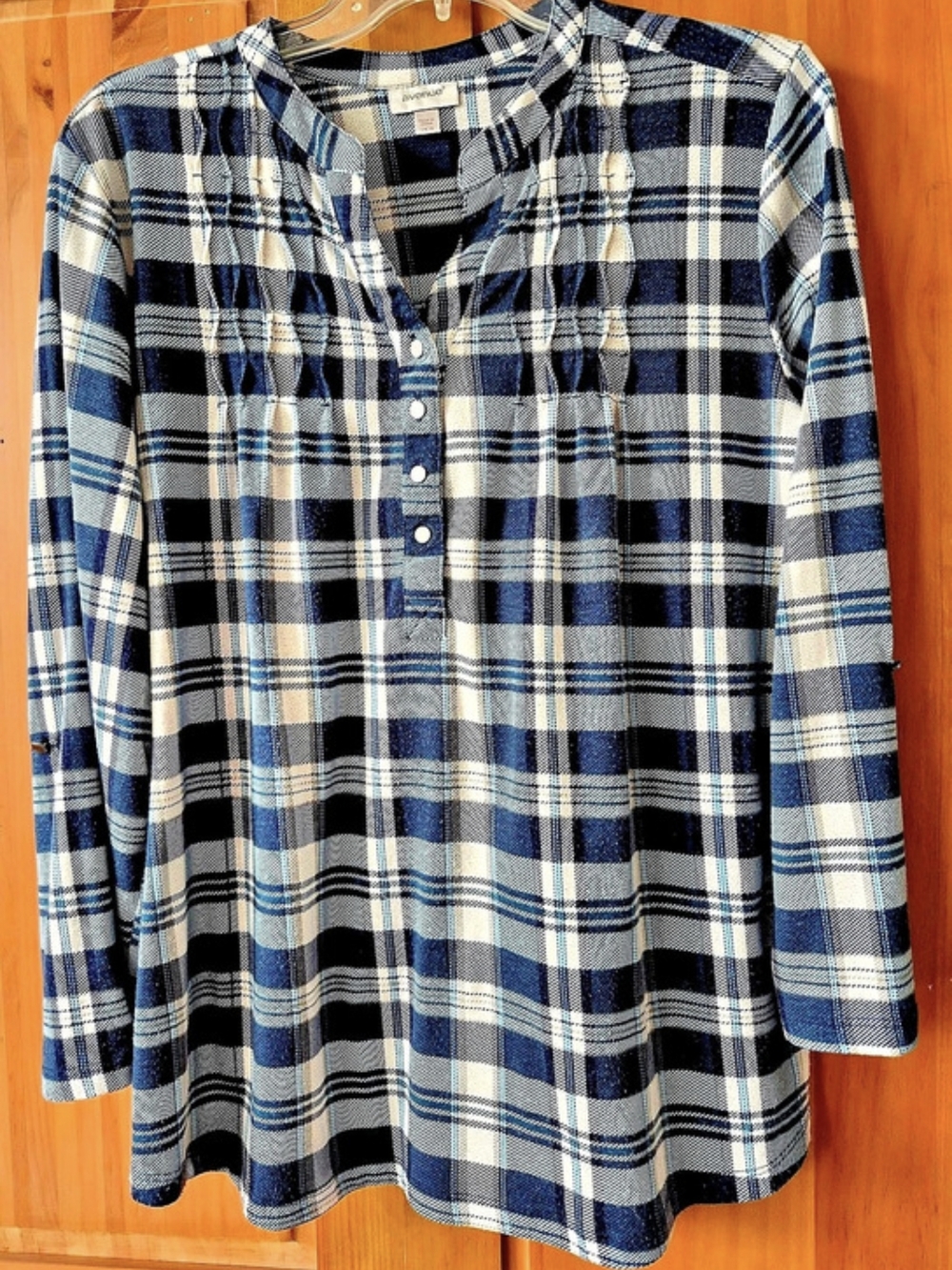Avenue Plaid Tunic Size 14/16 Like New